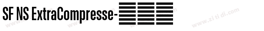 SF NS ExtraCompresse字体转换